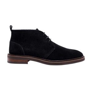 Pretty Green Mens Suede Flat Chukka Boots / Black
